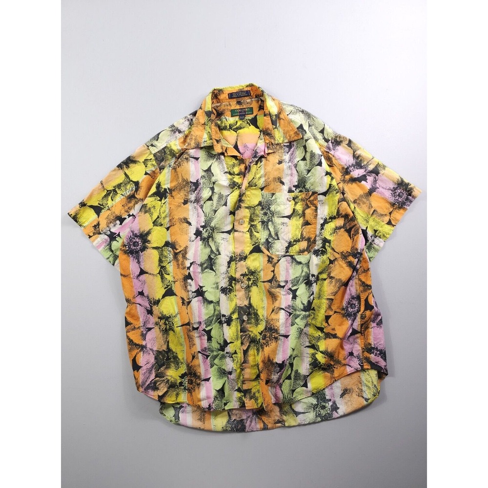 Vintage 90s Colours By Alexander Julian All Over Print Hawaiian Button-Up Shirt